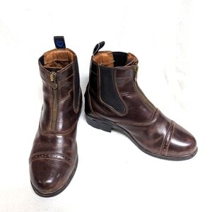 Ariat Women's Heritage Zip Paddock English Riding Boots Round Toe Shoes Size 6B